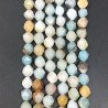 Amazzonite Multicolore Naturale Perline Forma Icosaedro Sfaccettato 10mm