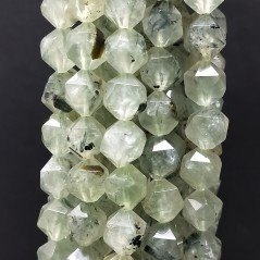Prenite Naturale Perline Forma Icosaedro Sfaccettato 10mm