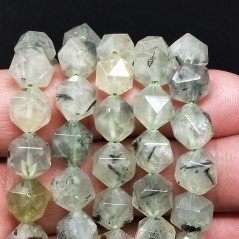 Prenite Naturale Perline Forma Icosaedro Sfaccettato 10mm