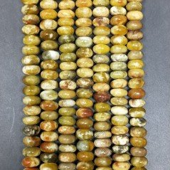 Opale Verde Madagascar Naturale in Perline Forma Rondelle Liscio Foro Passante 10mm
