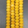 Giada Gialla in Perline Forma Rondelle Sfaccettato Foro Passante 12X08mm