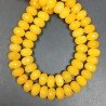 Giada Gialla in Perline Forma Rondelle Sfaccettato Foro Passante 12X08mm