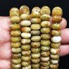 Opale Verde Madagascar Naturale in Perline Forma Rondelle Liscio Foro Passante 12mm