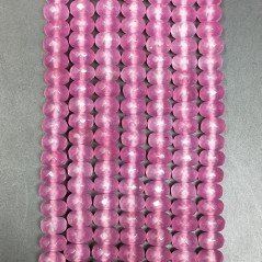 Giada Lavanda in Perline Forma Rondelle Sfaccettato Foro Passante 08X05mm