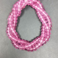 Giada Lavanda in Perline Forma Rondelle Sfaccettato Foro Passante 08X05mm
