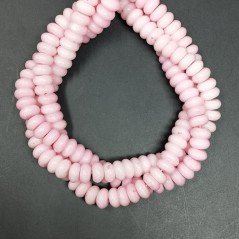 Agata Rosa in Perline Forma Rondelle Liscio Foro Passante 08mm