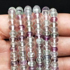 Fluorite Verde Naturale in Perline Forma Rondelle Liscio Foro Passante 06X04mm