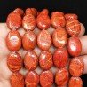 Corallo Madrepora in Perline Forma Ovale Piatto Liscio Foro Passante 12X18mm