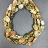 Riolite Naturale in Perline Forma Ovale Piatto Sfaccettato Foro Passante 10x15mm