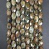 Riolite Naturale in Perline Forma Ovale Piatto Sfaccettato Foro Passante 08x12mm