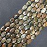 Riolite Naturale in Perline Forma Ovale Piatto Sfaccettato Foro Passante 08x12mm