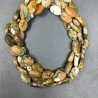 Riolite Naturale in Perline Forma Ovale Piatto Sfaccettato Foro Passante 08x12mm