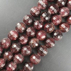 Granato Naturale Perline Forma Tondo Sfaccettato 12mm