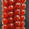 Cristallo Rosso Perline Forma Tondo Sfaccettato 18mm
