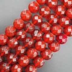 Cristallo Rosso Perline Forma Tondo Sfaccettato 18mm