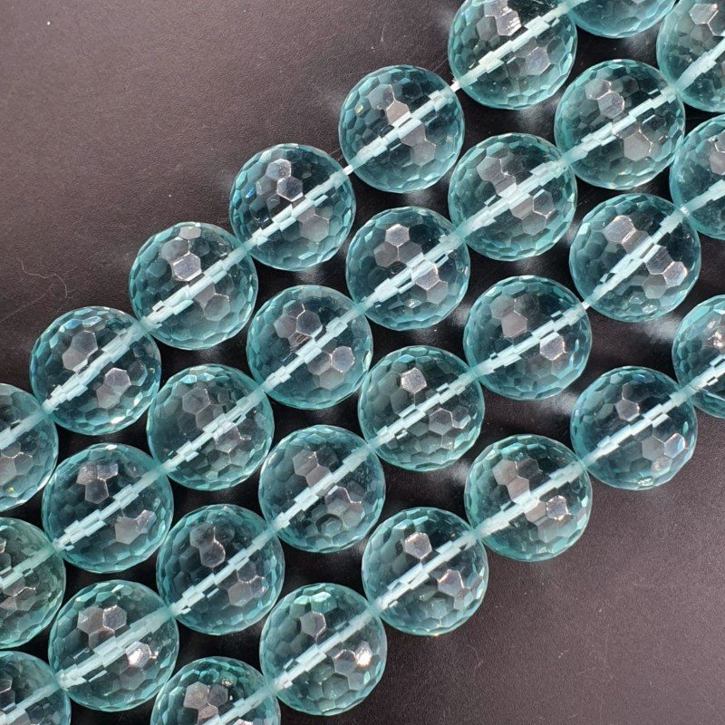 Ossidiana Perline Forma Tondo Sfaccettato 20mm