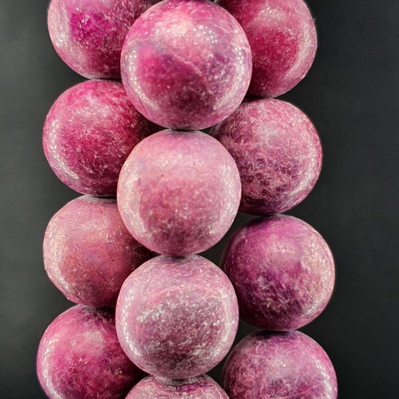 Sugilite Rinforzato in Perline Forma Tondo Liscio Foro Passante 20mm
