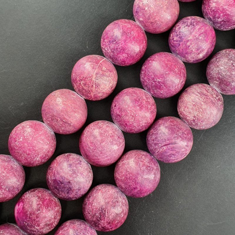 Sugilite Rinforzato in Perline Forma Tondo Liscio Foro Passante 20mm