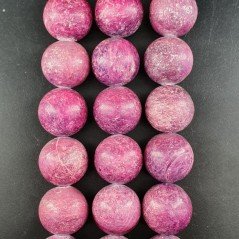 Sugilite Rinforzato in Perline Forma Tondo Liscio Foro Passante 20mm