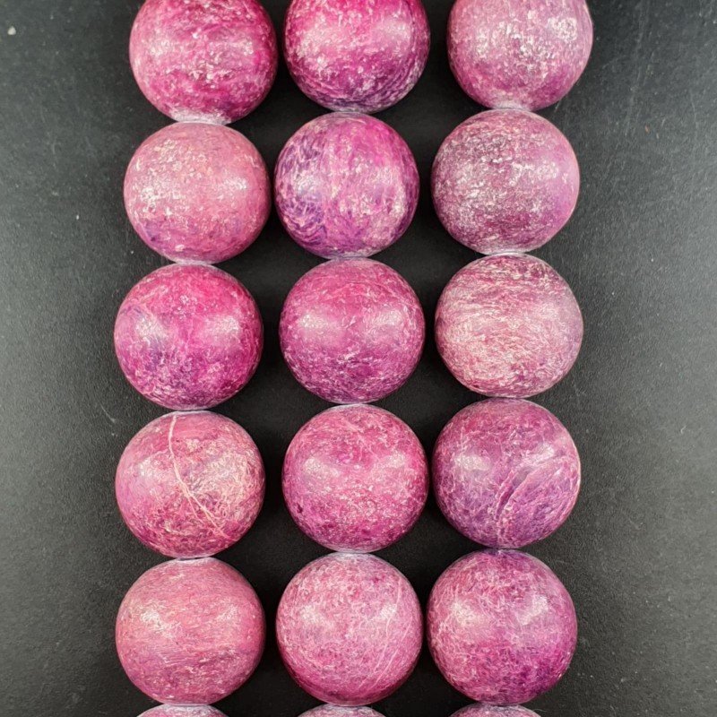 Sugilite Rinforzato in Perline Forma Tondo Liscio Foro Passante 20mm