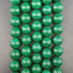 Giada Smeraldo Perline Forma Tondo Liscio 18mm
