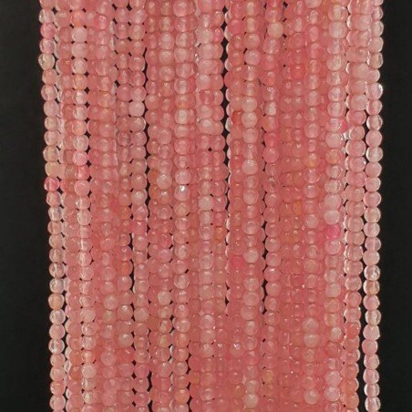 Giada Rosa Perline Forma Tondo Sfaccettato 02mm