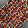 Agata Brasiliana Multicolore Perline Forma Tondo Sfaccettato 02mm