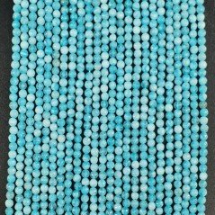 Angelite Celeste Multi Perline Forma Tondo Sfaccettato 02mm