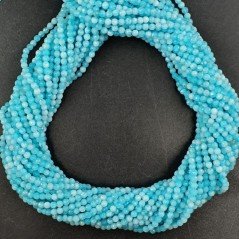 Angelite Celeste Multi Perline Forma Tondo Sfaccettato 02mm