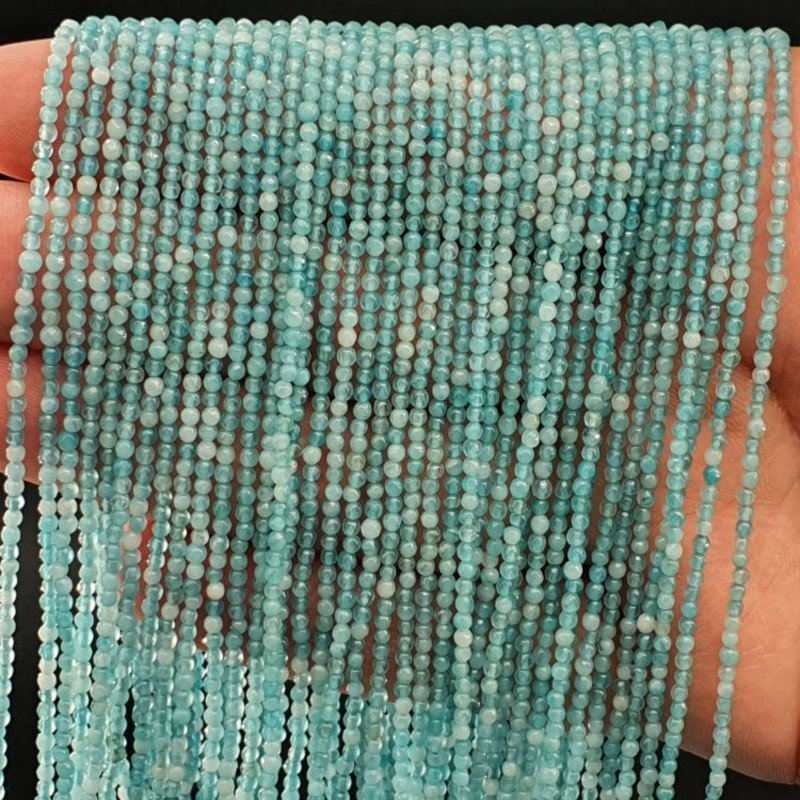 Angelite Multi Perline Forma Tondo Sfaccettato 02mm