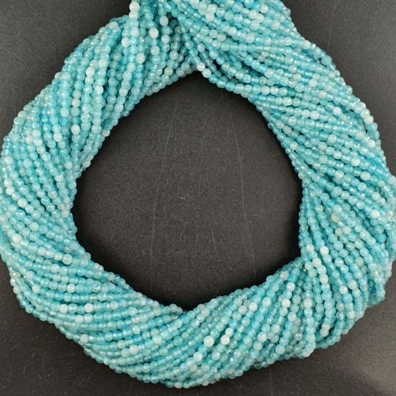 Angelite Multi Perline Forma Tondo Sfaccettato 02mm