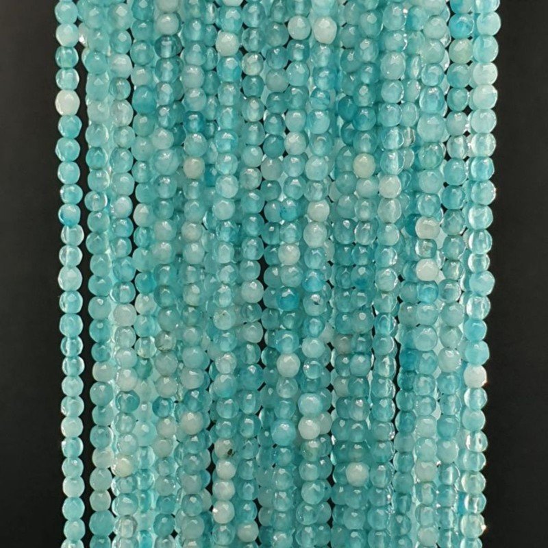 Angelite Multi Perline Forma Tondo Sfaccettato 02mm