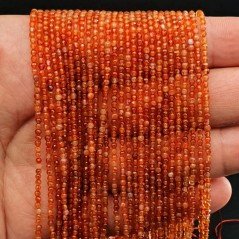 Corniola Chiaro Perline Forma Tondo Sfaccettato 02mm