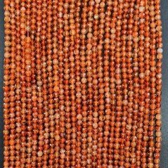 Corniola Chiaro Perline Forma Tondo Sfaccettato 02mm