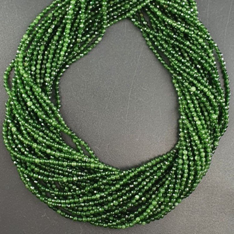 Perline Di Giada Verde Naturale Sfaccettate 2-3mm – Filo Da 33 Cm, Confezione Da 2 – Fatte A Mano Dal Giappone - 4