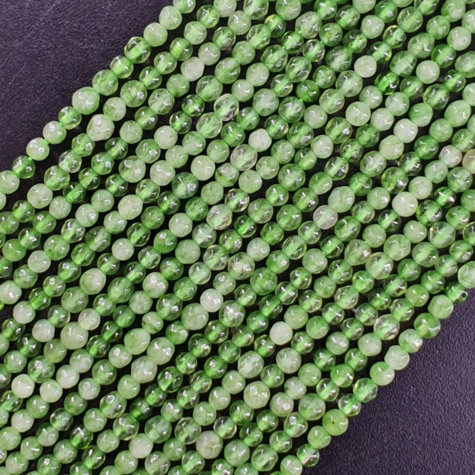 Agata Verde Perline Forma Tondo Sfaccettato 02mm