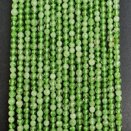 Agata Verde Perline Forma Tondo Sfaccettato 02mm