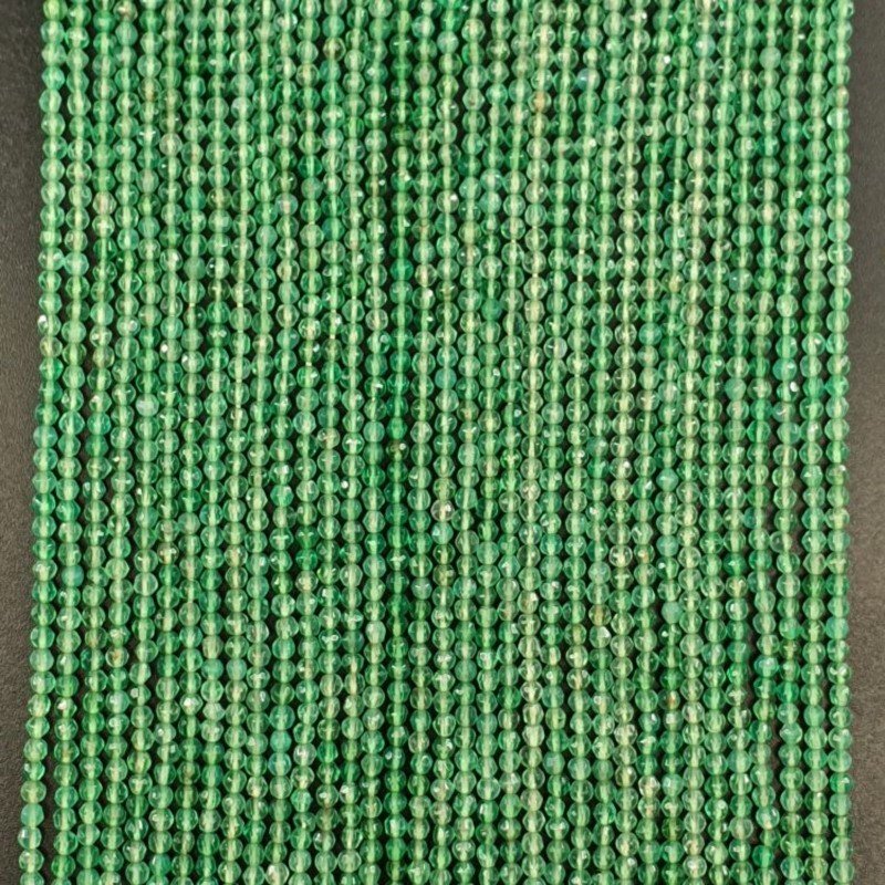 Agata Verde Perline Forma Tondo Sfaccettato 02mm