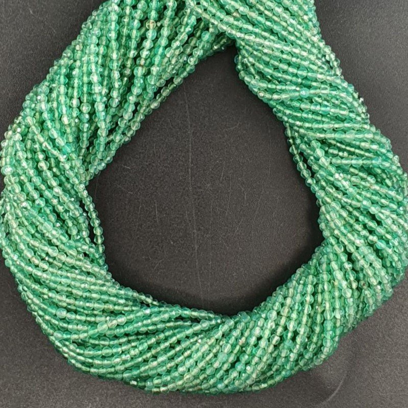 Agata Verde Perline Forma Tondo Sfaccettato 02mm