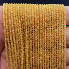 Giada Gialla Perline Forma Tondo Sfaccettato 02mm