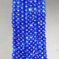 Giada Blu Perline Forma Tondo Sfaccettato 06mm