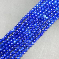 Giada Blu Perline Forma Tondo Sfaccettato 06mm