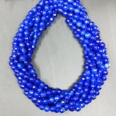 Giada Blu Perline Forma Tondo Sfaccettato 06mm