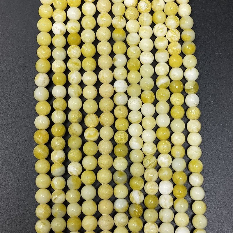 Giada Limone Perline Forma Tondo Liscio 06mm