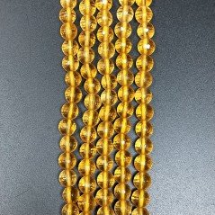 Quarzo Citrino Idrotermale Perline Forma Tondo Sfaccettato 06mm