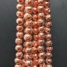 Pietra Lavica Rosato Perline Forma Tondo Grezzo 06mm