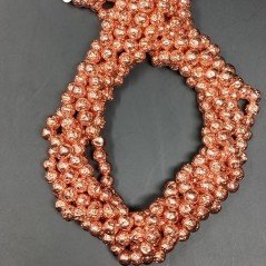Pietra Lavica Rosato Perline Forma Tondo Grezzo 06mm