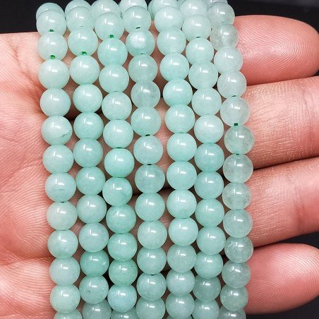 Giada Crisoprasio Perline Forma Tondo Liscio 06mm