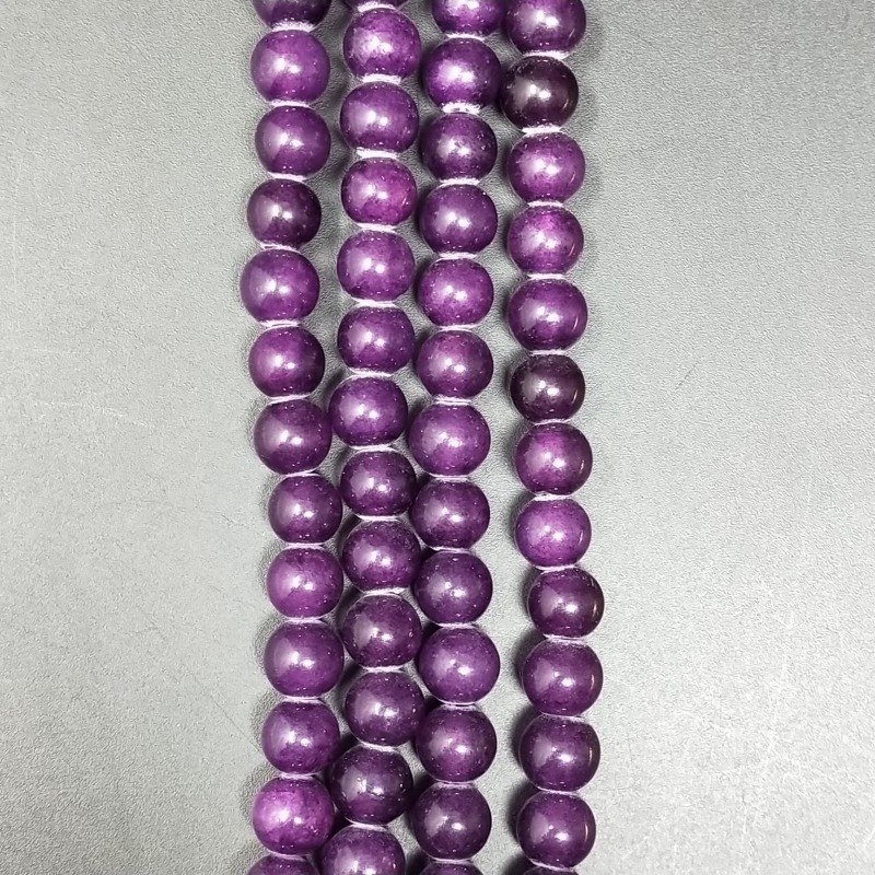 Agata Viola Perline Forma Tondo Liscio 06mm