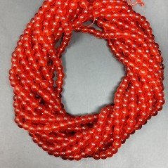 Giada Coreana Corniola Perline Forma Tondo Liscio 06mm Giada Coreana Corniola Perline Forma Tondo Liscio 06mm